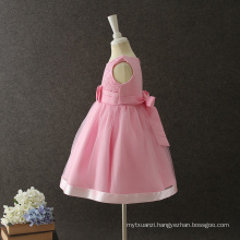 Wholesale European Kid's Dress Baby Girl Party Wear Summer Dress Pink Embroidery Top